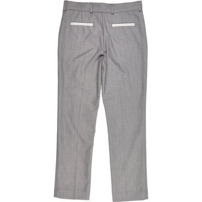 Boys light grey smart suit trouser